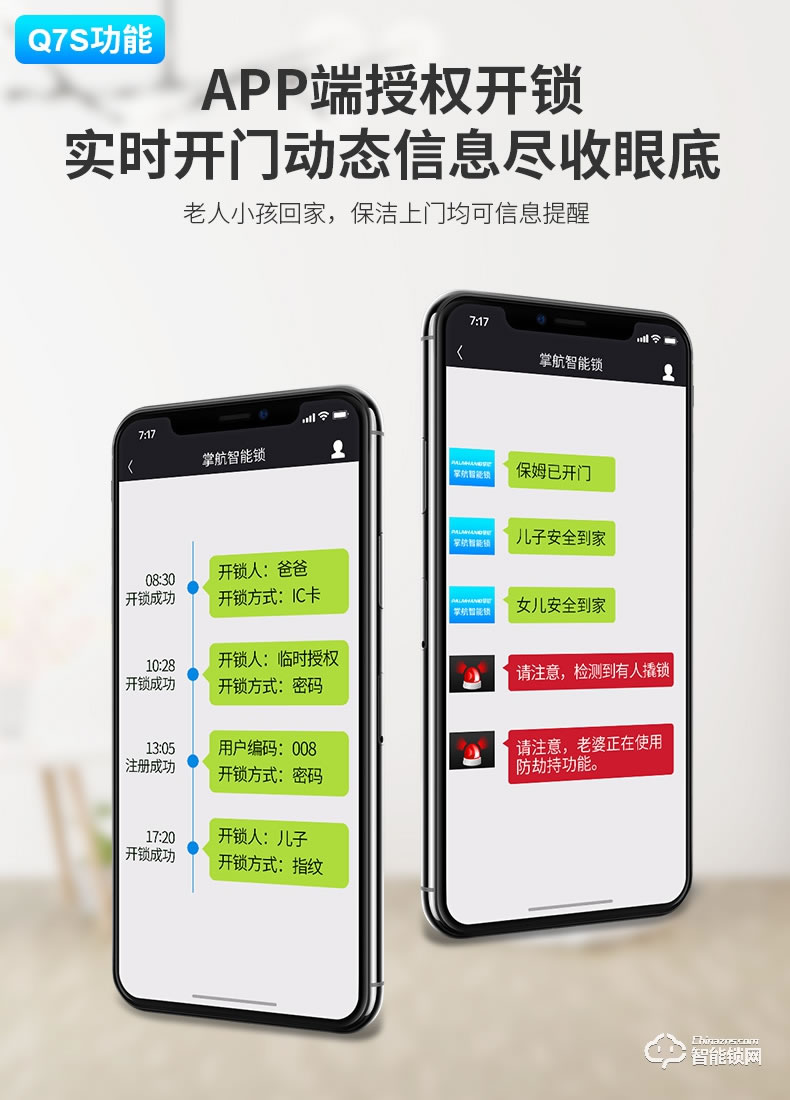 掌航智能鎖 Q7全自動智能指紋鎖電子鎖