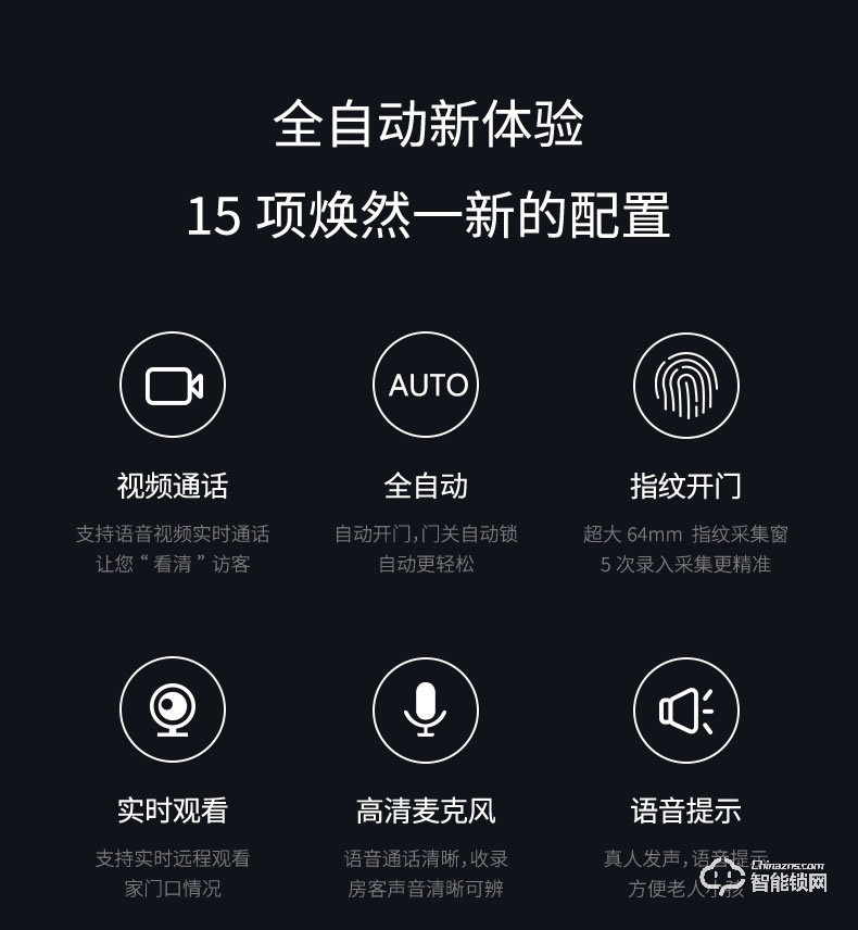 幻侶智能鎖 Q1全自動(dòng)安防智能防盜門鎖