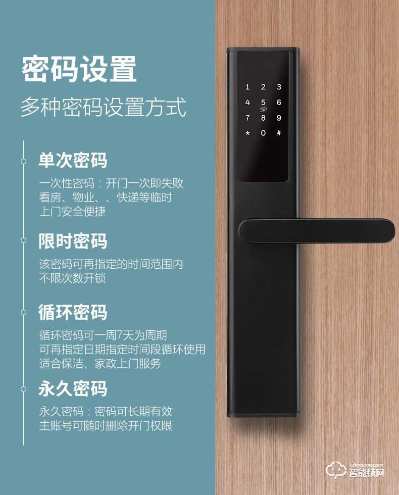 云訊智能鎖 H3智能防盜門出租房遠(yuǎn)程鎖
