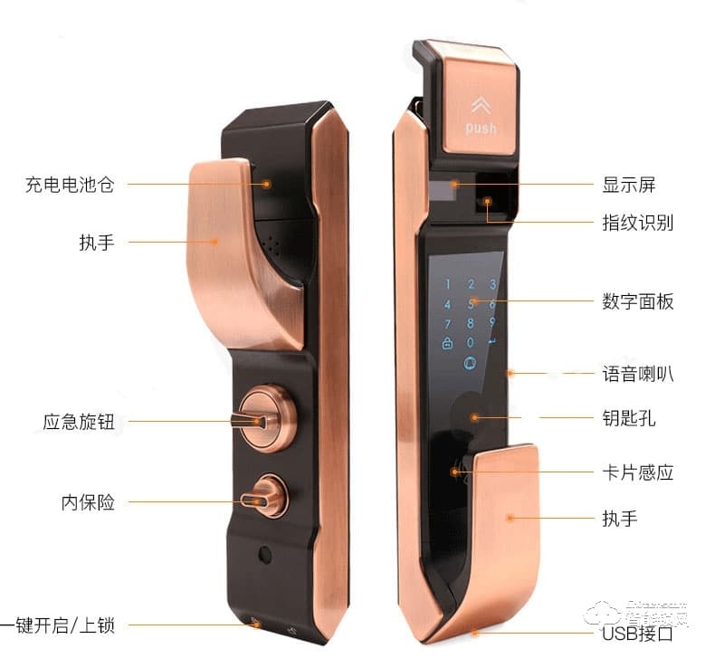 秘堡智能鎖  B系列全自動(dòng)指紋密碼鎖