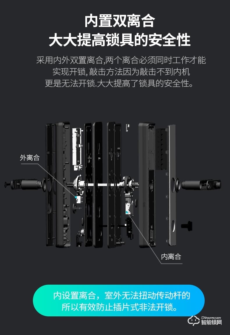 羅曼斯智能鎖 G3家用防盜門指紋鎖電子門鎖