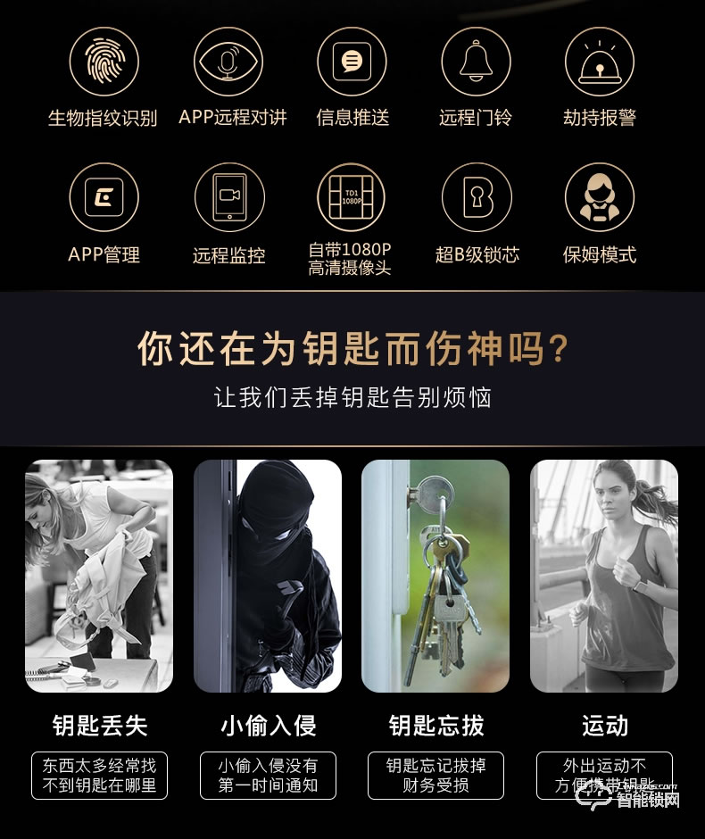樂橙智能鎖 K5遠程監(jiān)控電子密碼智能門鎖