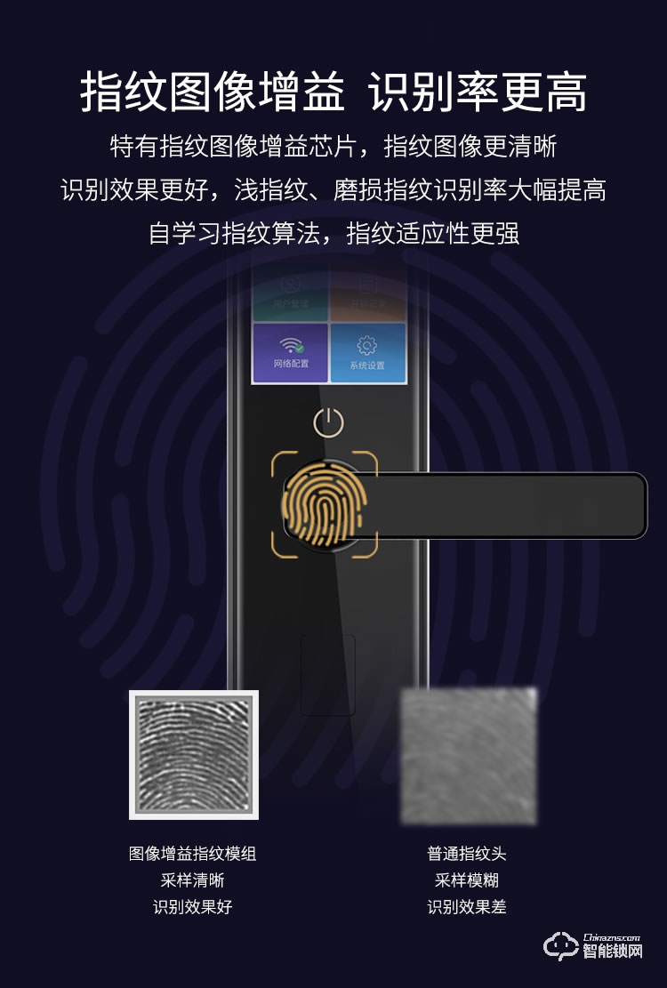 青稞智能鎖 Q7家用指紋密碼防盜門門鎖