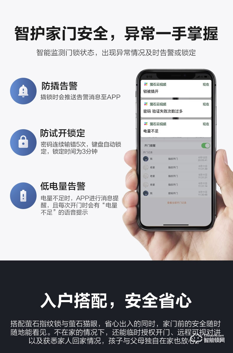 螢石智能鎖 11S家用電子防盜門(mén)鎖