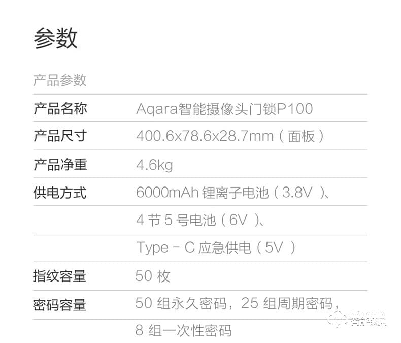 綠米智能鎖 P100家用防盜智能攝像頭門鎖