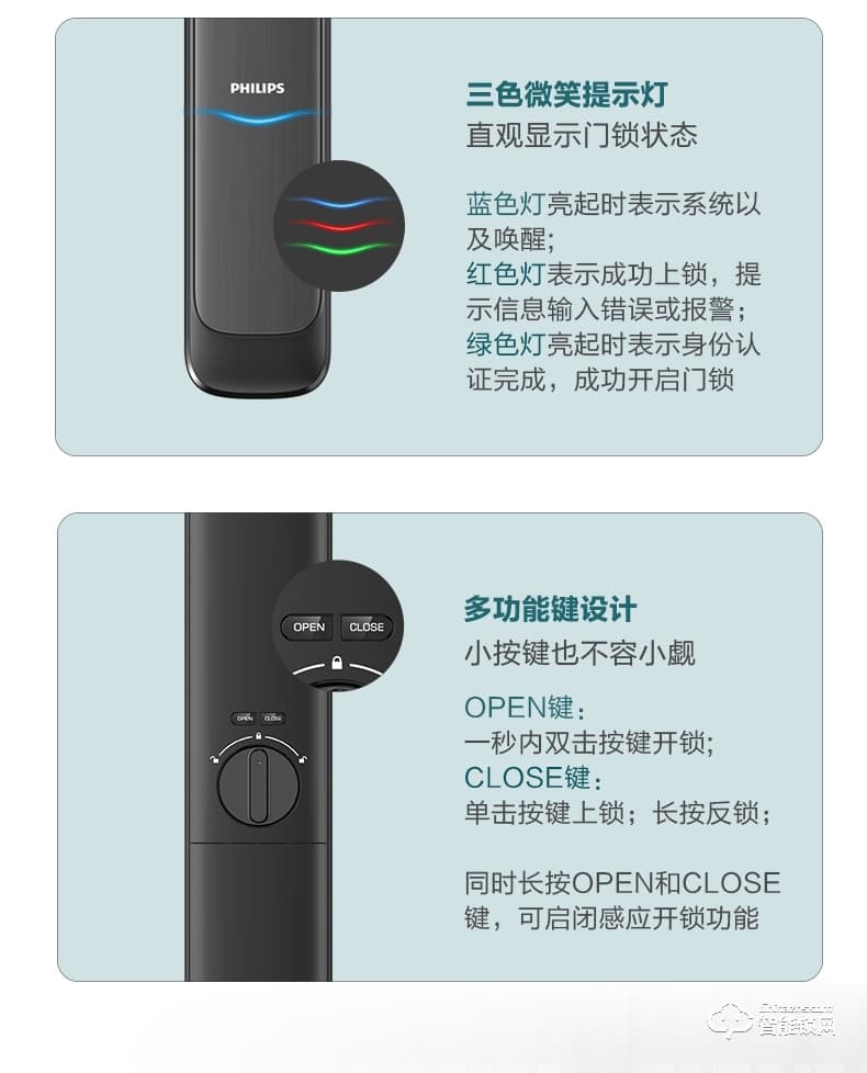 飛利浦智能鎖 DDL703K家用入戶門木門密碼鎖