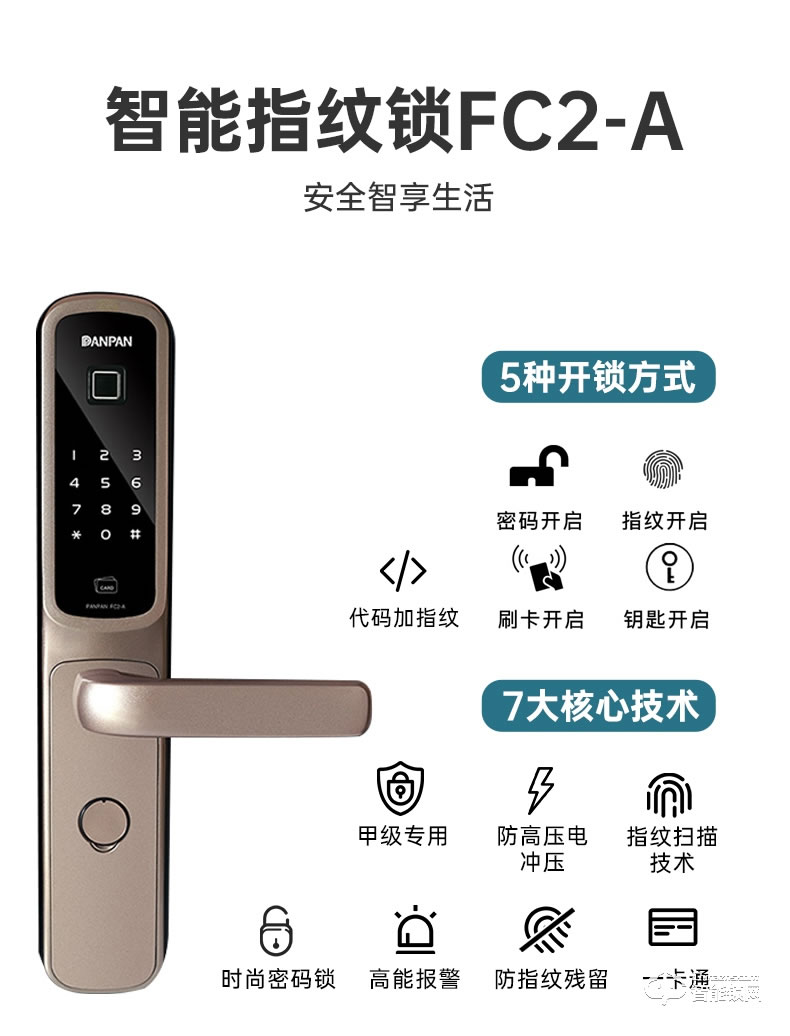 盼盼智能門 諾亞方舟智能指紋鎖甲級(jí)門
