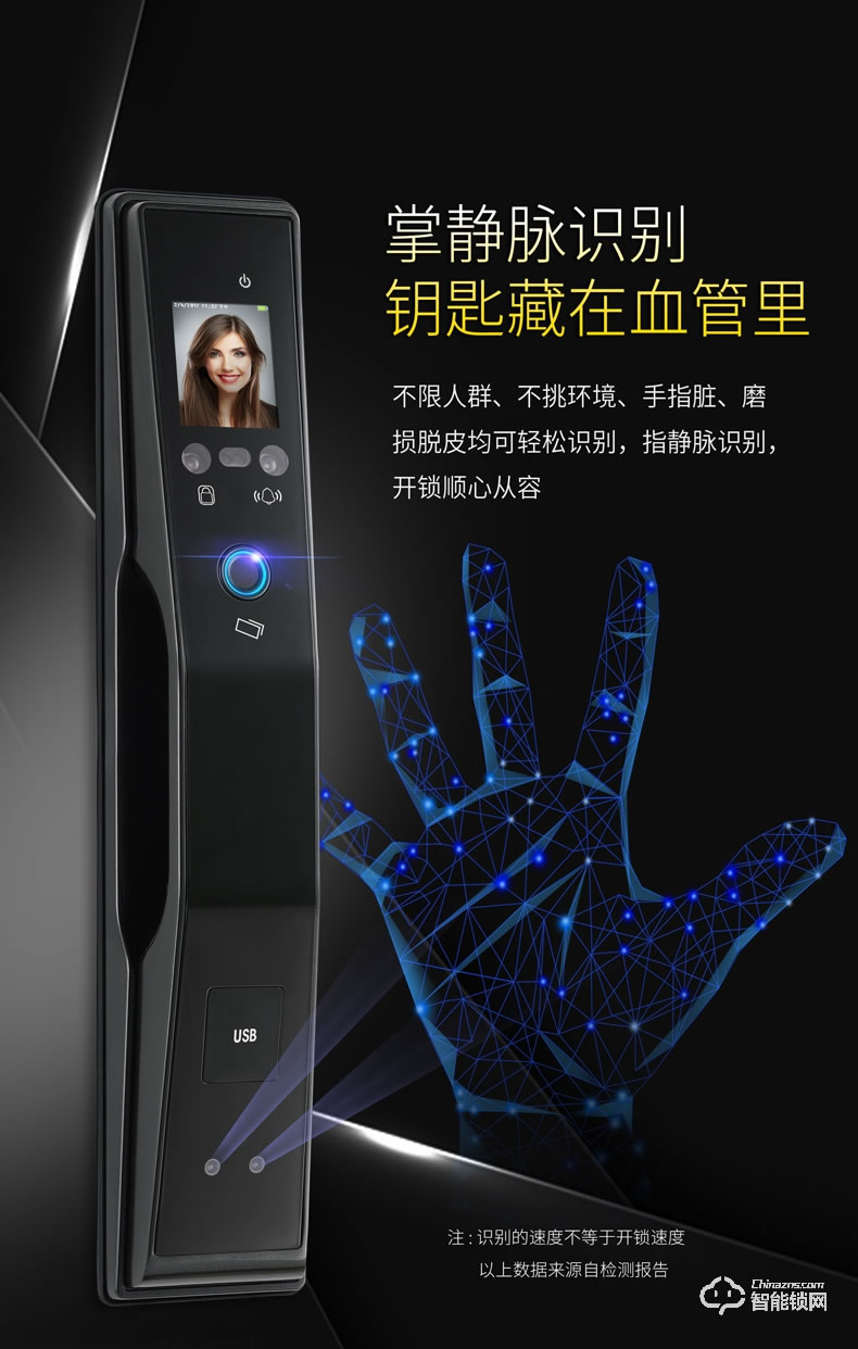 Housetek智能鎖 Q18-28全自動(dòng)人臉識(shí)別智能鎖