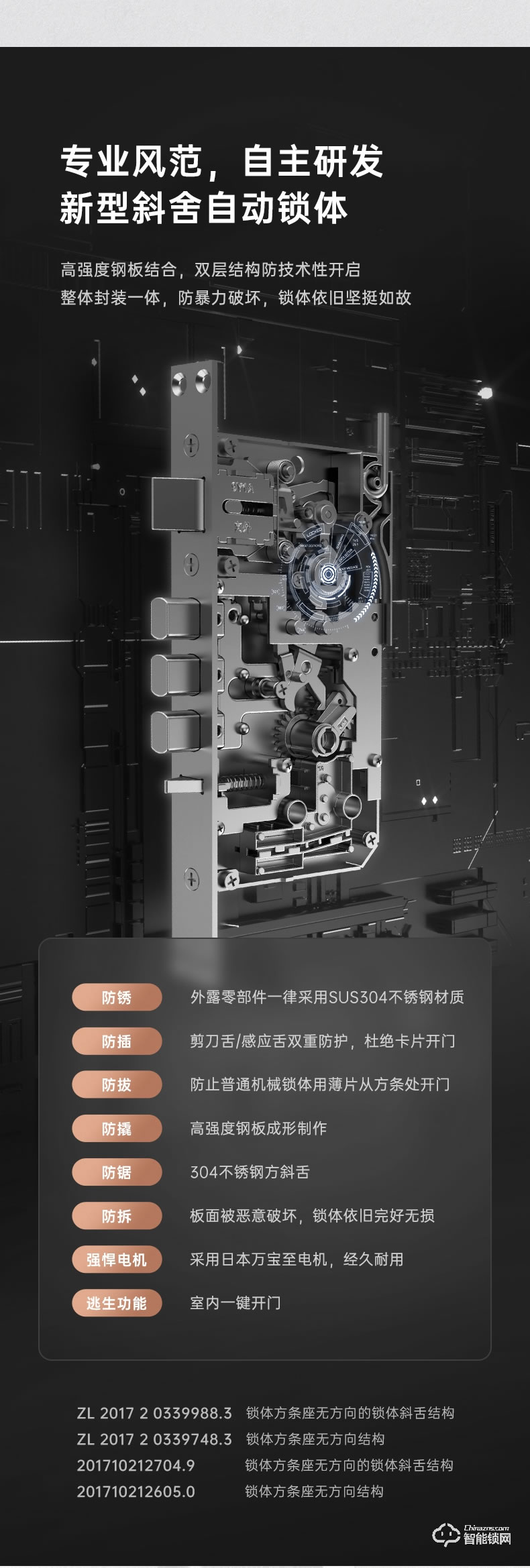琨山通用智能鎖 Y802-33家用防盜門智能電子門鎖