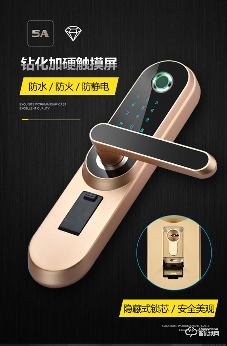 RNBN智能鎖 T1家用防盜門全自動(dòng)木門電子鎖