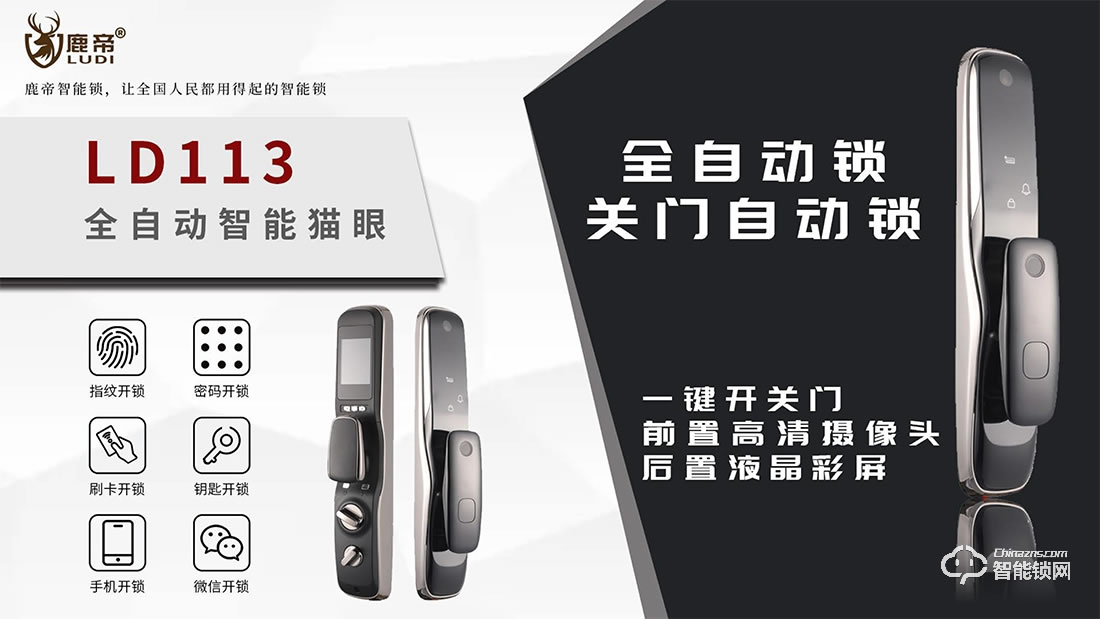 鹿帝智能鎖 LD113推拉式全自動(dòng)智能門鎖