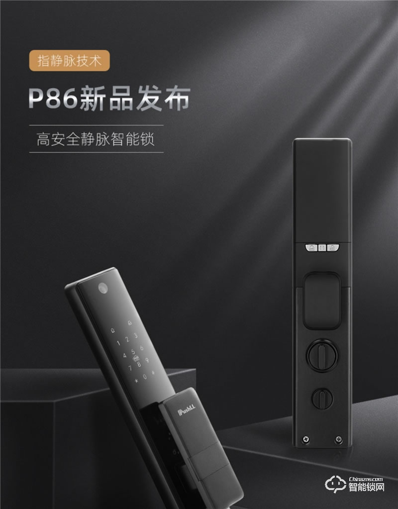 樸墅指靜脈鎖 P86視頻語音對(duì)講家用智能鎖