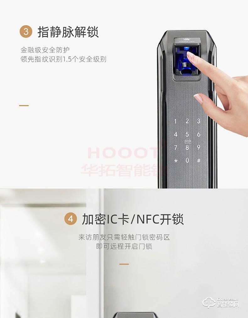 華拓智能鎖 RL4全自動(dòng)智能密碼門鎖