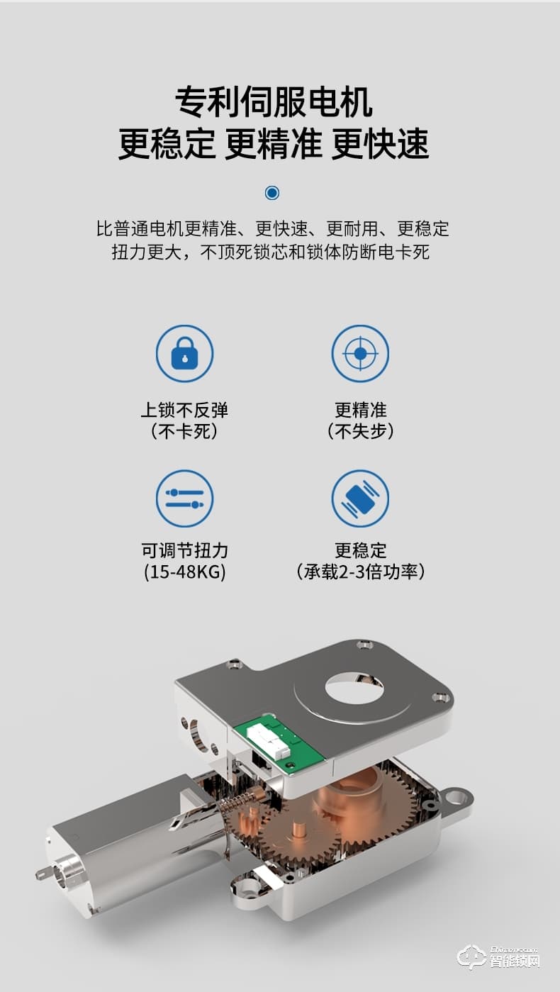 華拓智能鎖 H3家用防盜門自動指紋鎖