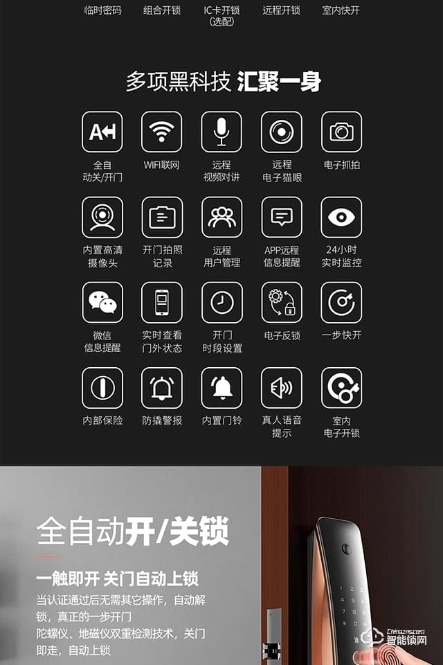 保仕盾智能鎖 Q1pro全自動(dòng)帶監(jiān)控?cái)z像可視門鈴智能鎖