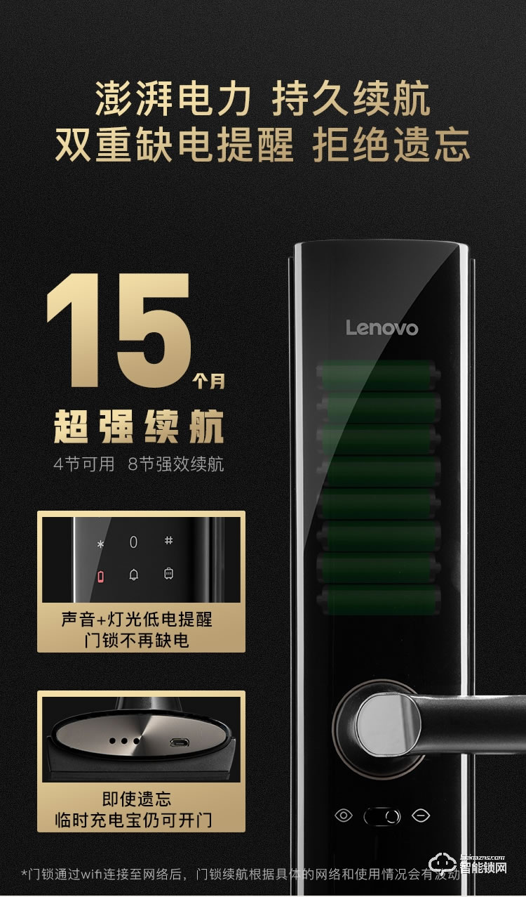 聯(lián)想智能鎖 R3抗菌版家用防盜門電子鎖密碼鎖