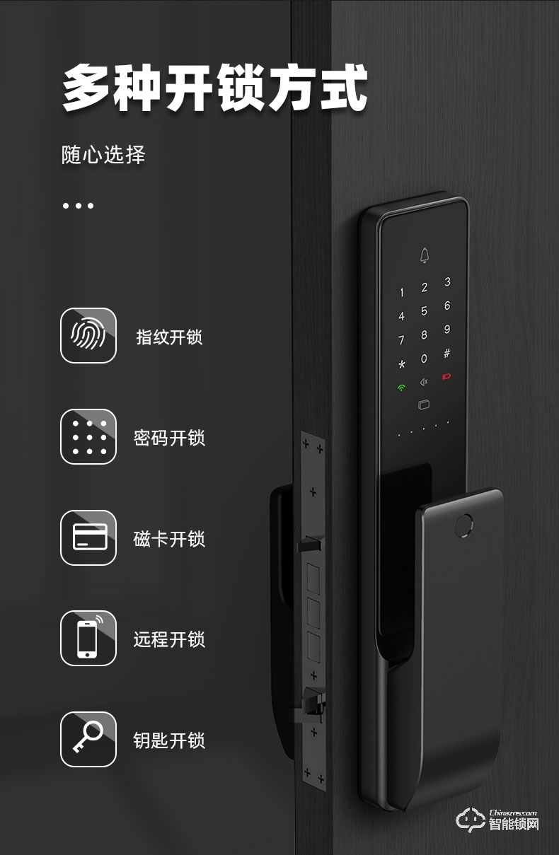 匯泰龍智能鎖 V3推拉式家用防盜門密碼智能鎖