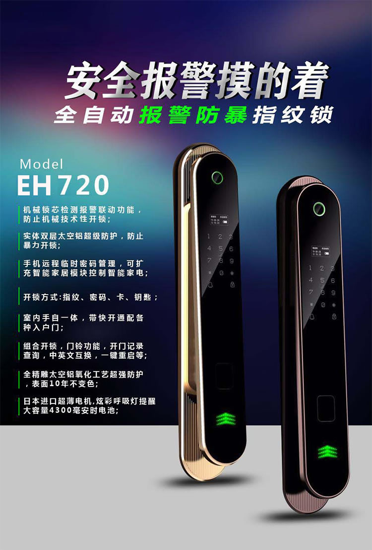 東港智能鎖 EH720防盜密碼鎖智能電子門鎖
