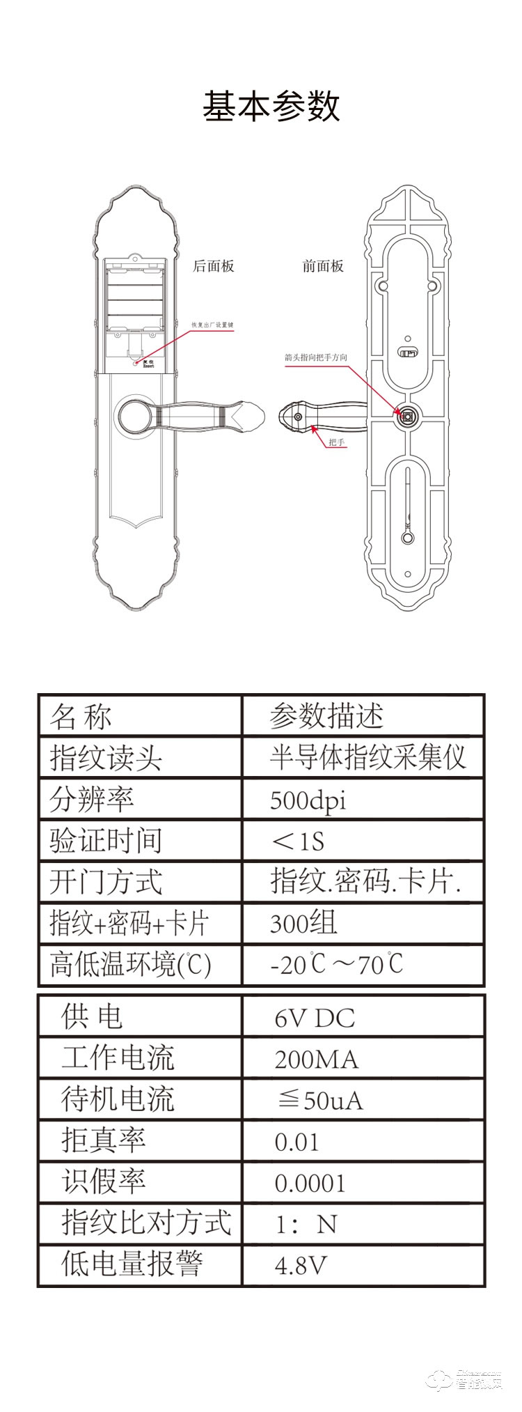 科桔智能鎖 L9別墅大拉手智能指紋鎖