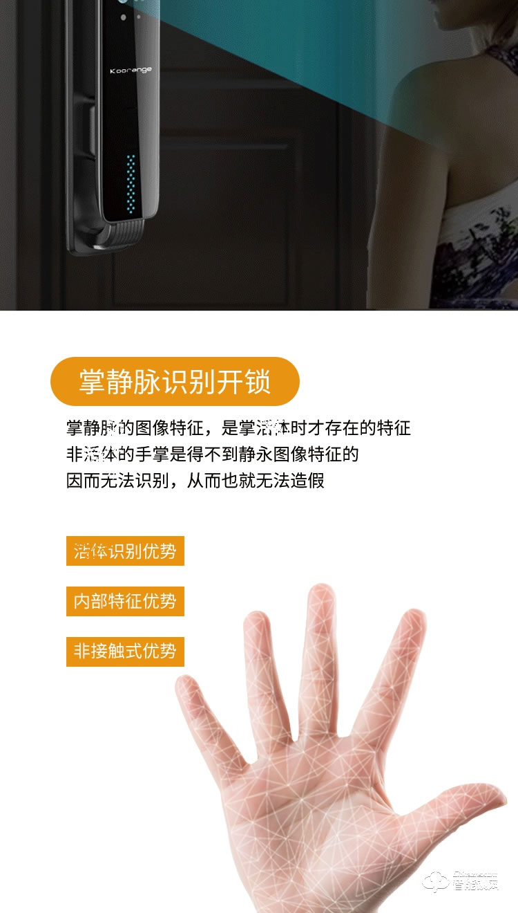 科桔智能鎖 R1全自動(dòng)可視貓眼指紋密碼鎖