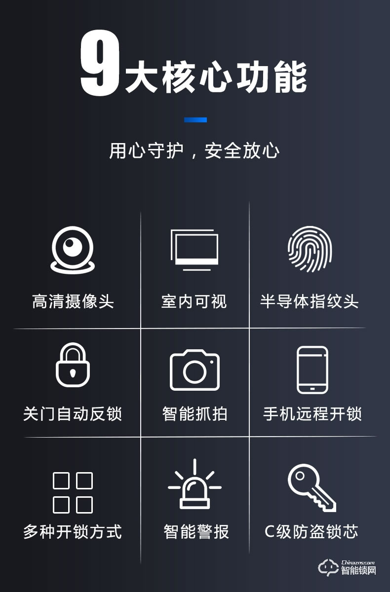 南極星智能鎖 N6家用全自動(dòng)貓眼可視密碼鎖