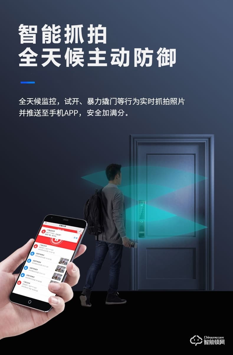 南極星智能鎖 N6家用全自動(dòng)貓眼可視密碼鎖