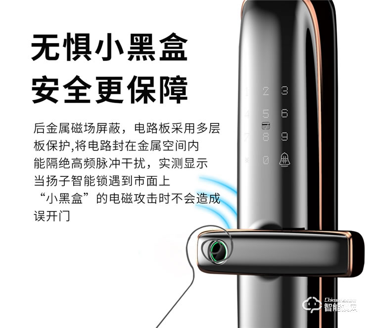 揚(yáng)子智能鎖 S1半自動(dòng)直板密碼指紋鎖