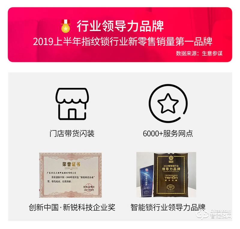 亞太天能A3全自動(dòng)指紋鎖 門內(nèi)外雙芯雙系統(tǒng)