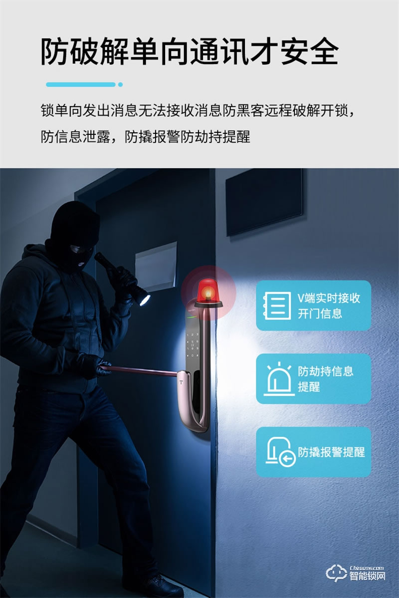 亞太天能A3全自動(dòng)指紋鎖 門內(nèi)外雙芯雙系統(tǒng)