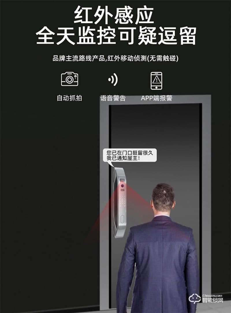 洛克曼S15-2智能鎖3D人臉識別 手機APP遠程抓拍