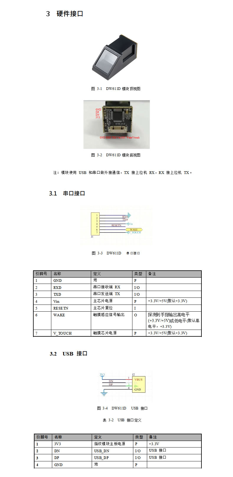 東為 嵌入式指紋識別模塊DW611D