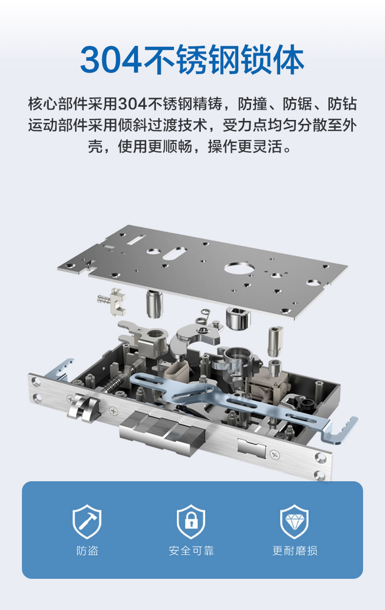海爾智智能28E指紋鎖家用防盜門密碼鎖28E