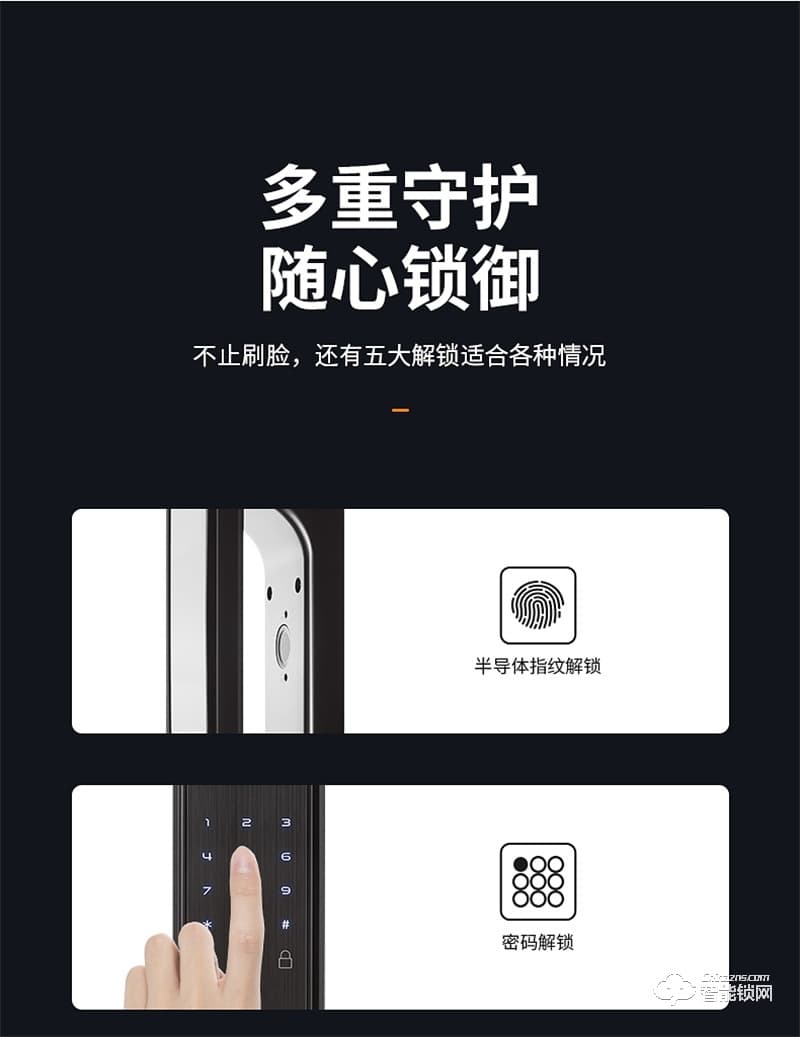 必達(dá)智能鎖F3R 3D人臉識別 全“面”智能 安全無接觸