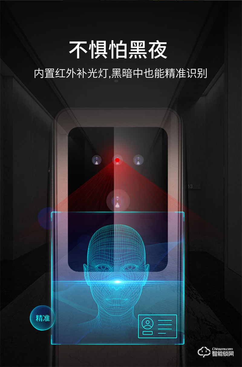 希箭指紋鎖R10真3D人臉識(shí)別智能門鎖 家用防盜門電子鎖