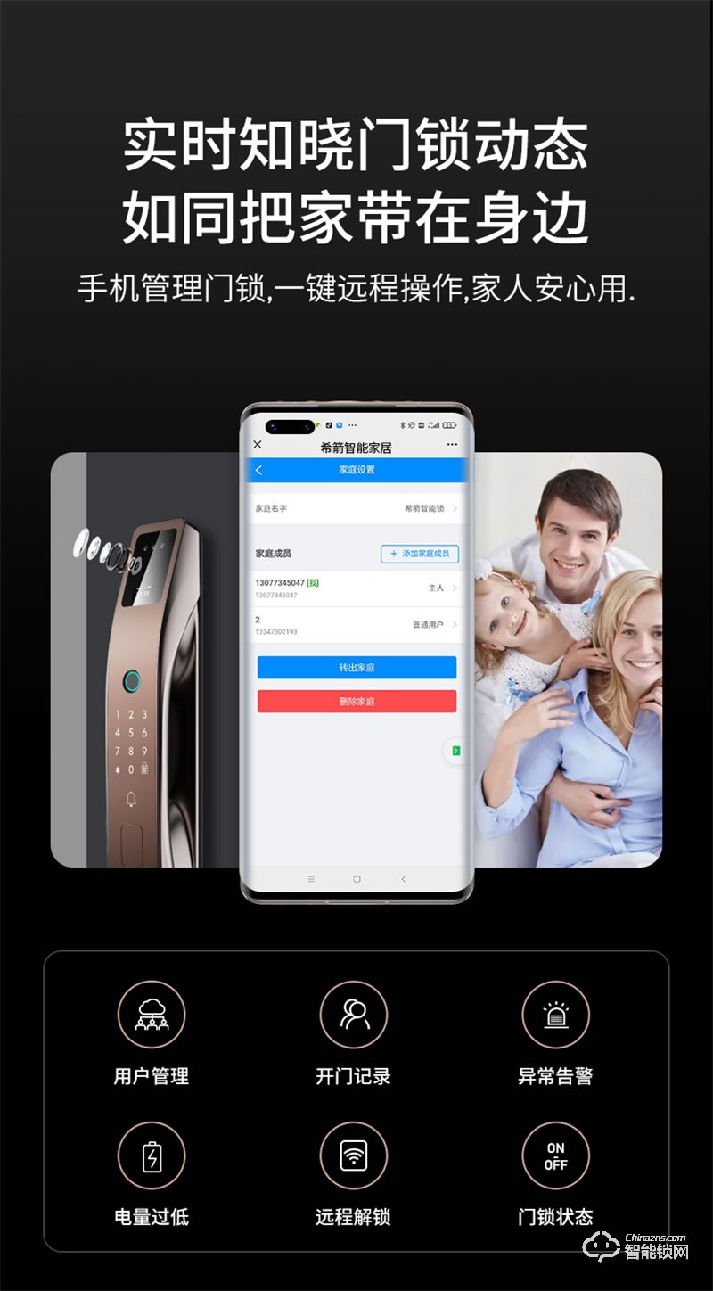 希箭指紋鎖R10真3D人臉識(shí)別智能門鎖 家用防盜門電子鎖
