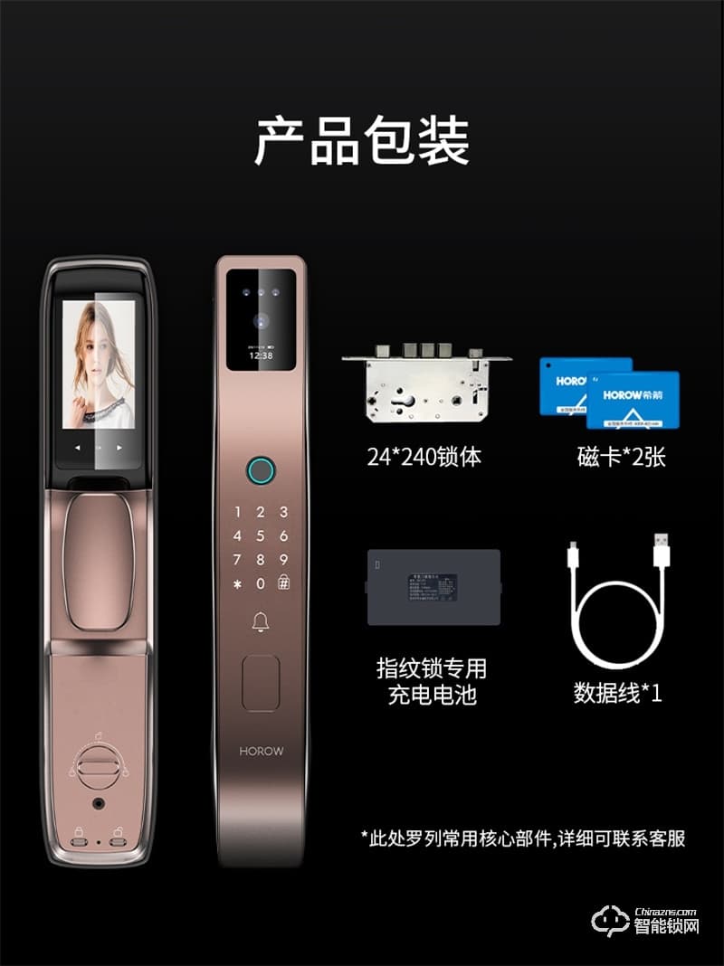 希箭指紋鎖R10真3D人臉識(shí)別智能門鎖 家用防盜門電子鎖