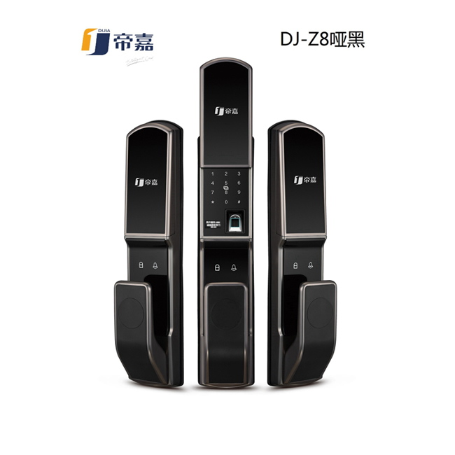 帝嘉智能鎖 全自動(dòng)系列DJ-Z8啞黑指紋密碼鎖