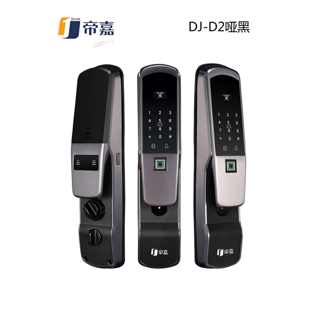帝嘉智能鎖 全自動(dòng)系列DJ-D2啞黑指紋密碼鎖