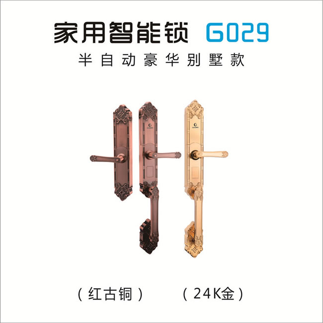 國青智能鎖 G029半自動豪華別墅指紋鎖