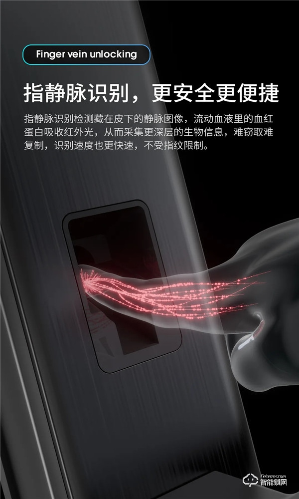 指靜脈智能鎖，讓老太太也愛開門的一把鎖！