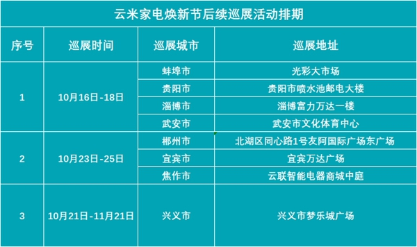 云米【家電煥新節(jié)】線下巡展盛大舉行中，豪橫福利送不停