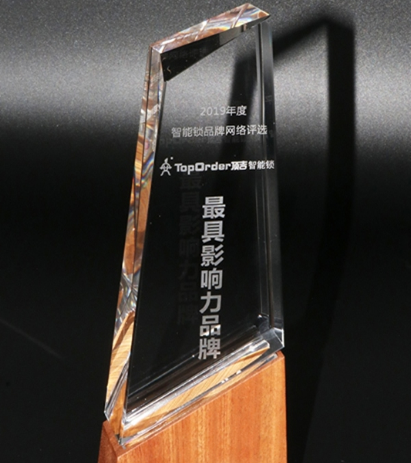 頂吉榮獲“中國(guó)智能鎖最具影響力品牌”稱號(hào)