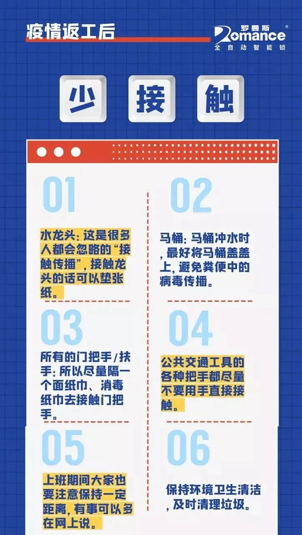 羅曼斯智能鎖告訴你 疫情下安全返工一定要做到這幾條
