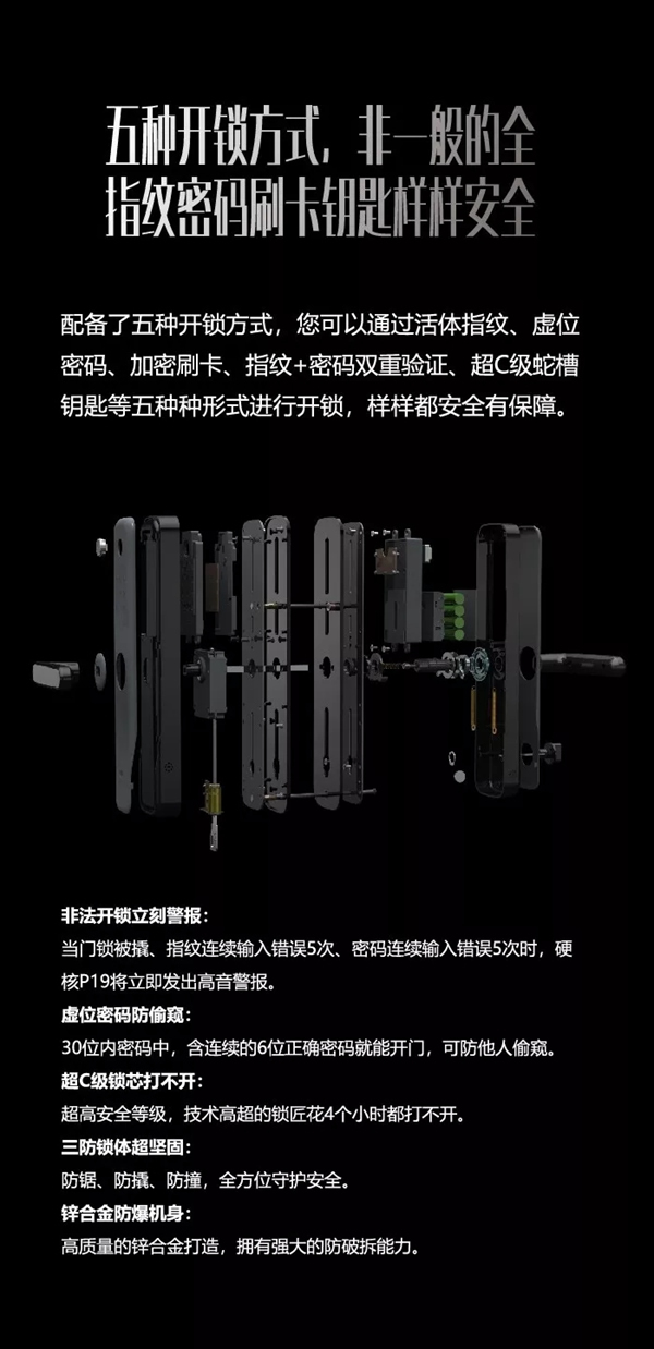 忠恒智能門鎖硬核P19，更強悍的高配智能鎖