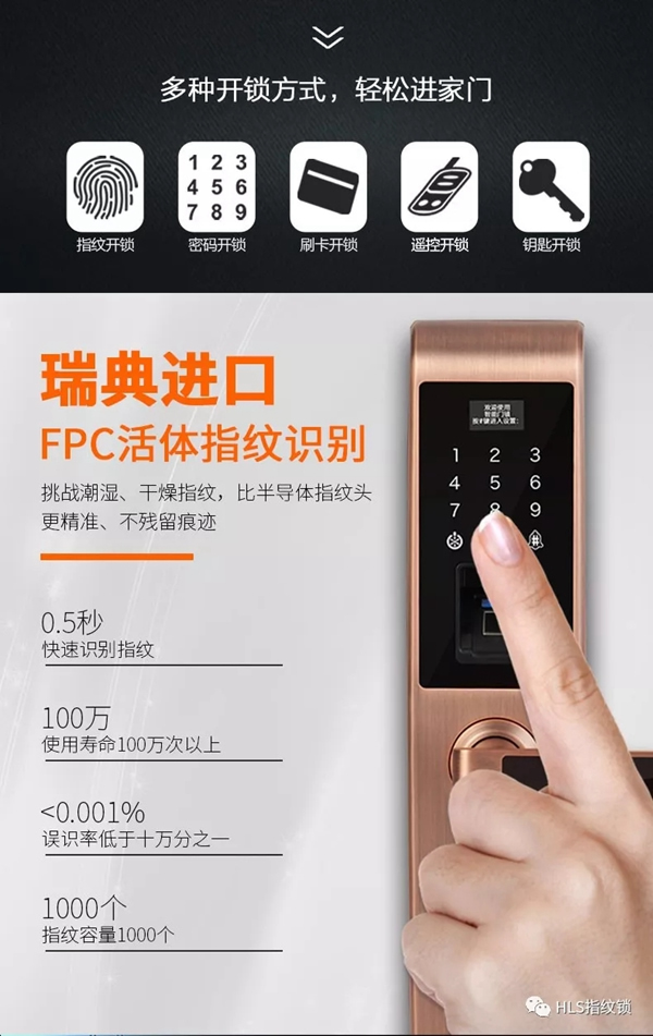 豪力士智能指紋鎖為你解說(shuō)智能密碼鎖D3668