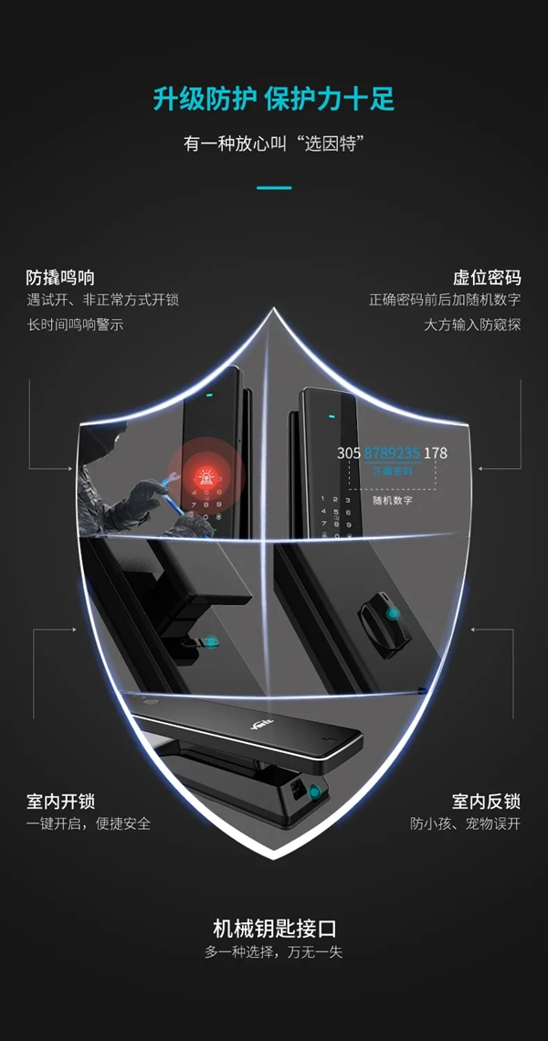因特智能鎖新品·S7：3D人臉識別全功能對講鎖，耀目登場