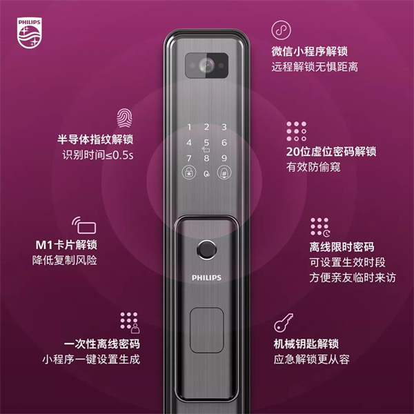 飛利浦智能鎖：遠(yuǎn)程解鎖，看DDL301-VP可視智能鎖如何讓你智感生活