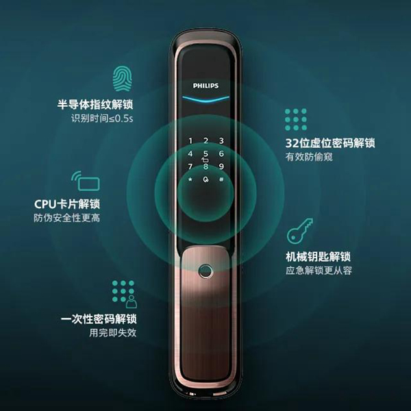 飛利浦全自動(dòng)智能鎖DDL706A，點(diǎn)亮你的生活！