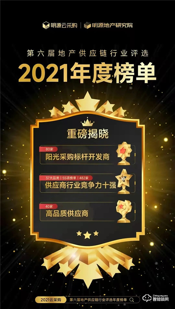 2021房企供應(yīng)商十強榜單出爐，德施曼榮居“智能鎖行業(yè)競爭力十強榜”首位