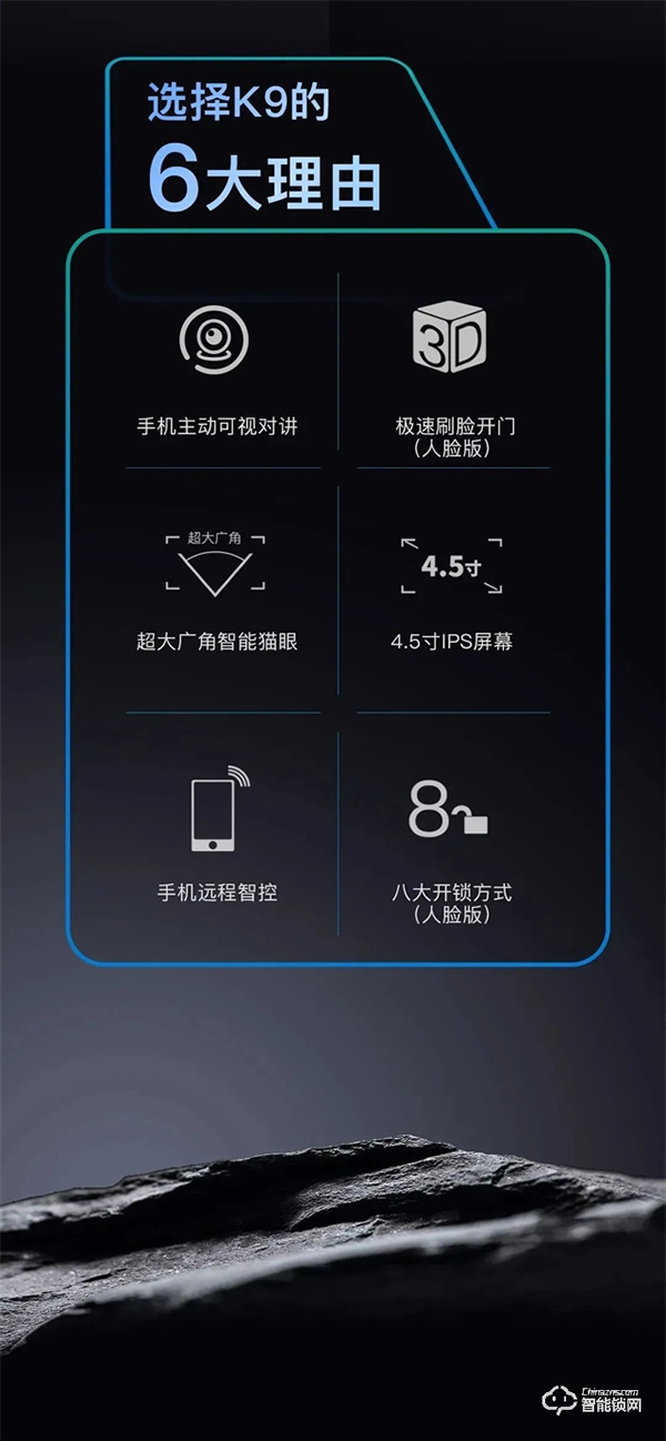 新品上市｜名門K9全自動(dòng)智能鎖 主動(dòng)可視對(duì)講 極速刷臉開門
